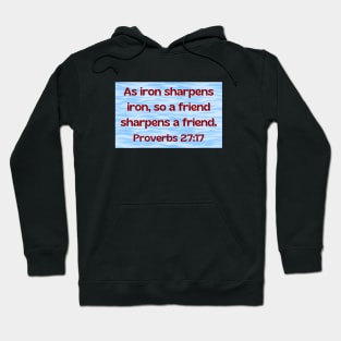 Bible Verse Proverbs 27:17 Hoodie